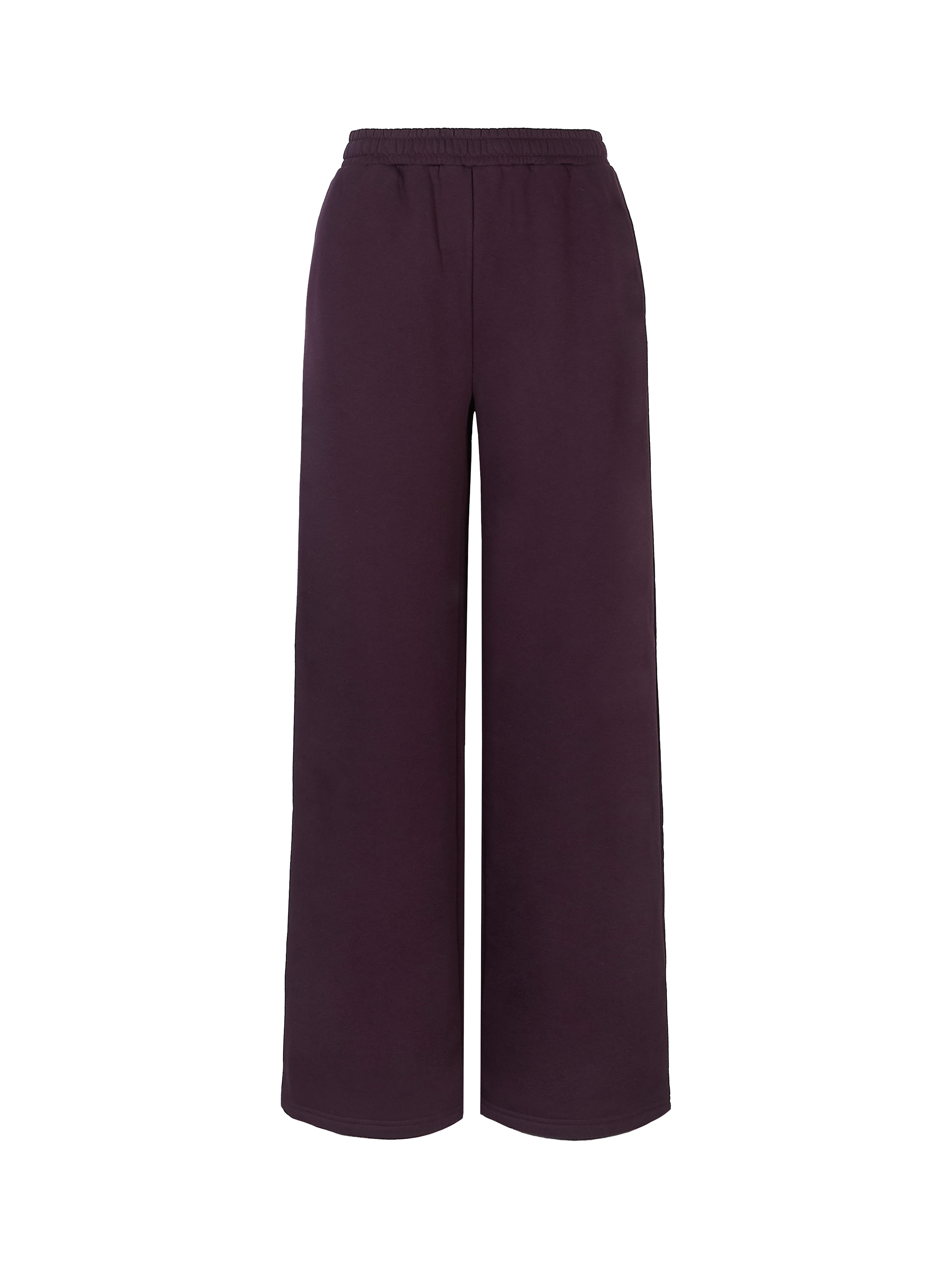 Product image 5 of 5, which shows Lovall Relaxed Fit Wide Leg Joggers, Wine, 6