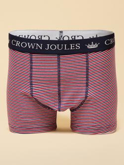 Joules Crown Joules Cotton Stretch Graphic Print Boxers, Pack of 3 - view 2, Green