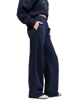 Lovall Relaxed Fit Wide Leg Joggers, Vintage Navy - view 2, Vintage Navy