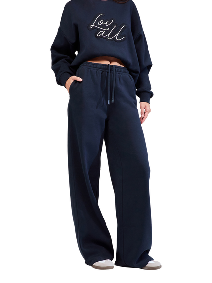 Lovall ALL SZN Wide Leg Joggers, Vintage Navy, Vintage Navy
