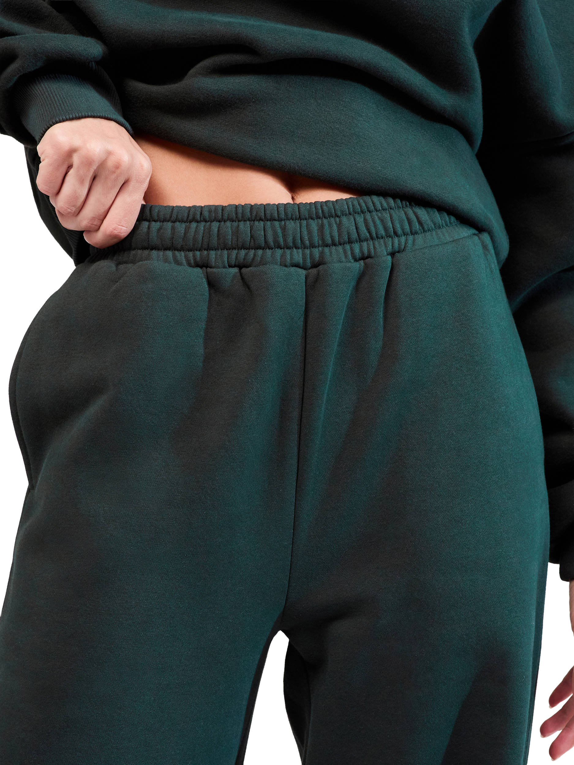 Product image 3 of 4, which shows Lovall ALL SZN Wide Leg Joggers, Pine, 6