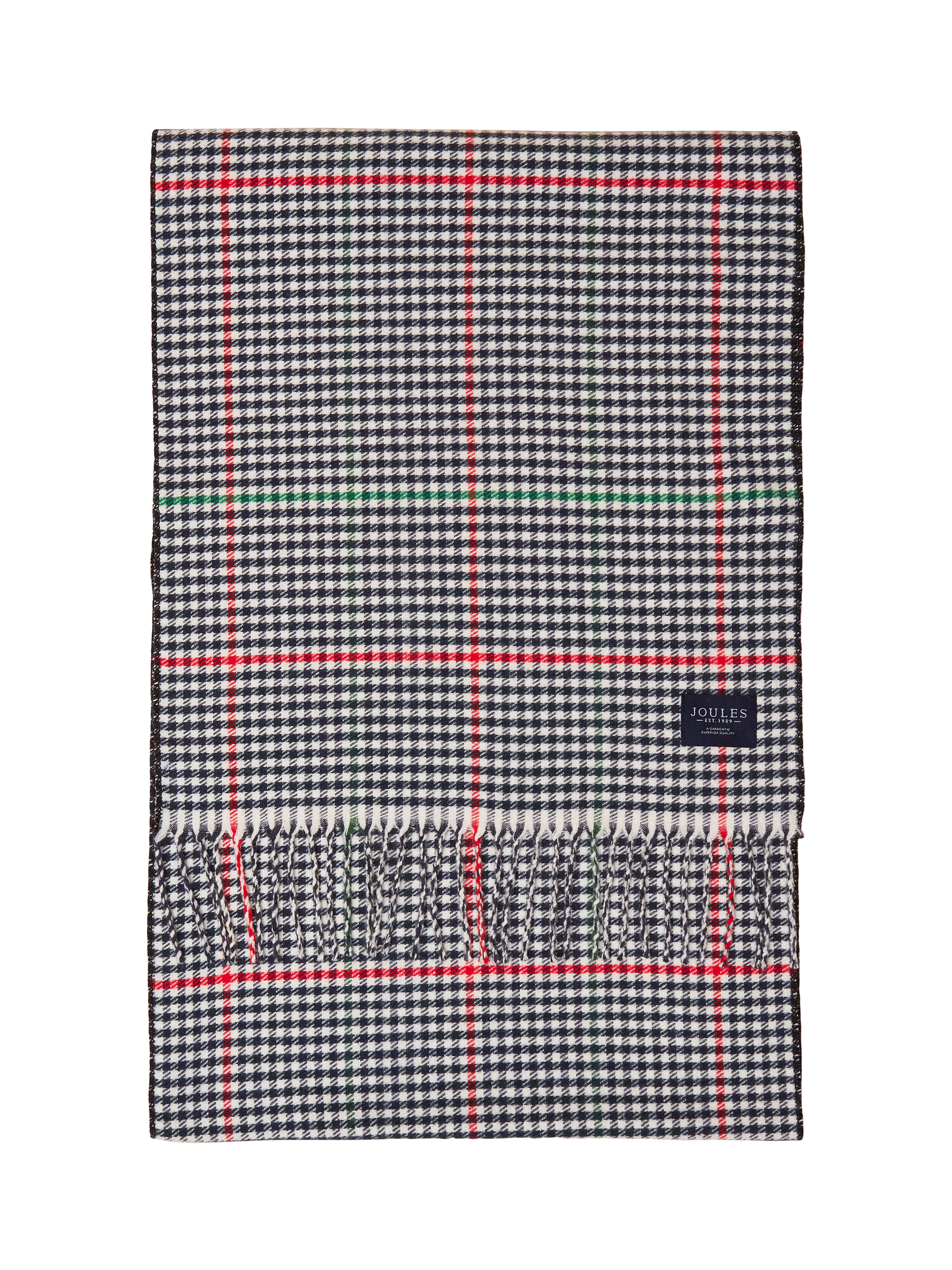 Product image 3 of 8, which shows Joules Langtree Check Scarf, Navy