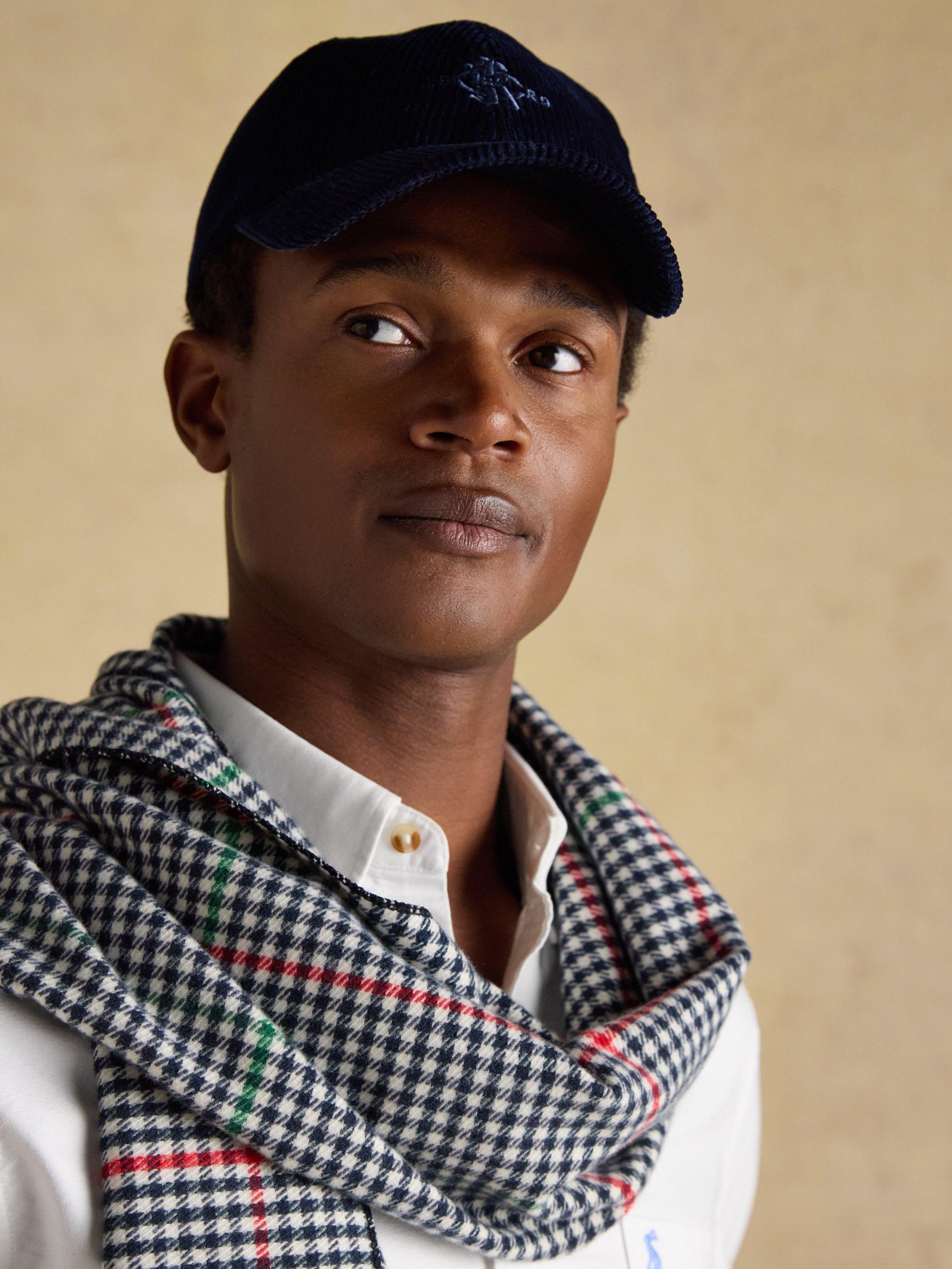 Product image 5 of 8, which shows Joules Langtree Check Scarf, Navy