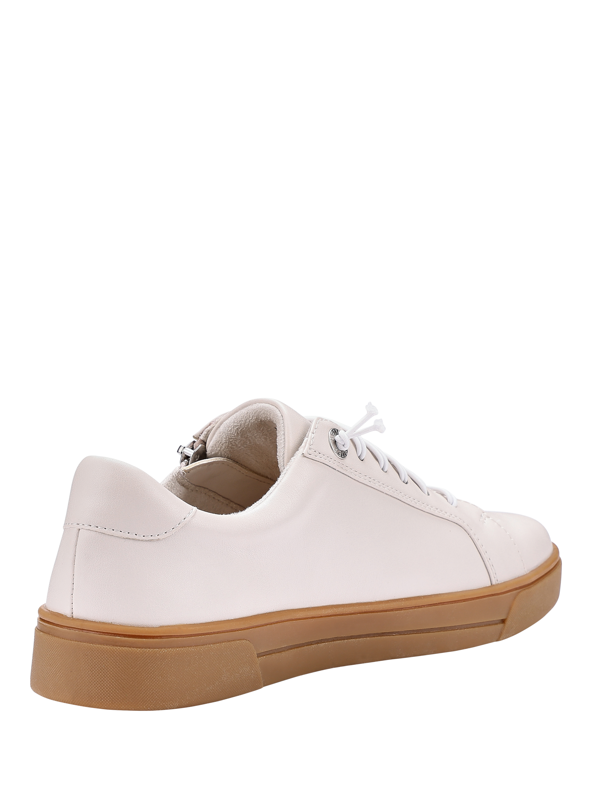 Product image 4 of 4, which shows Hotter Leonie Zip Detail Trainers, White Sand, 3S