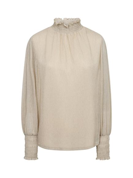 MOS MOSH Ximena Ruffle Neck Top, Summer Sand, Summer Sand