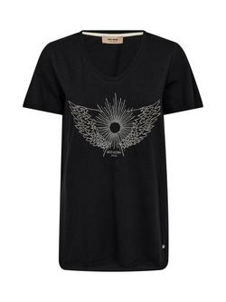 MOS MOSH Gethi Glam T-Shirt, Black, Black