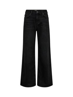 MOS MOSH Dara Hera Wide Leg Jeans, Black, Black
