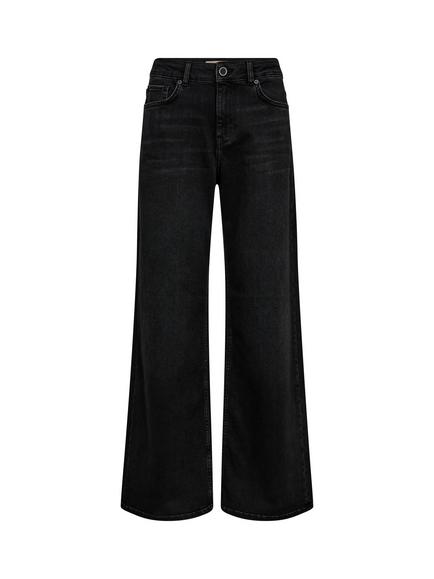 MOS MOSH Dara Hera Wide Leg Jeans, Black, Black