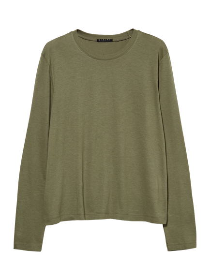 SISLEY Cotton Blend Jersey T-Shirt, Military Green