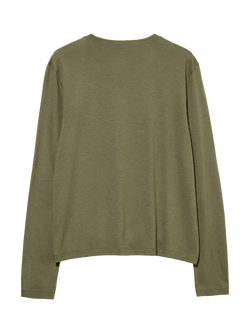 SISLEY Cotton Blend Jersey T-Shirt - view 2, Military Green