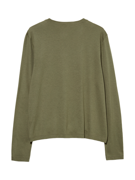 SISLEY Cotton Blend Jersey T-Shirt - view 2, Military Green