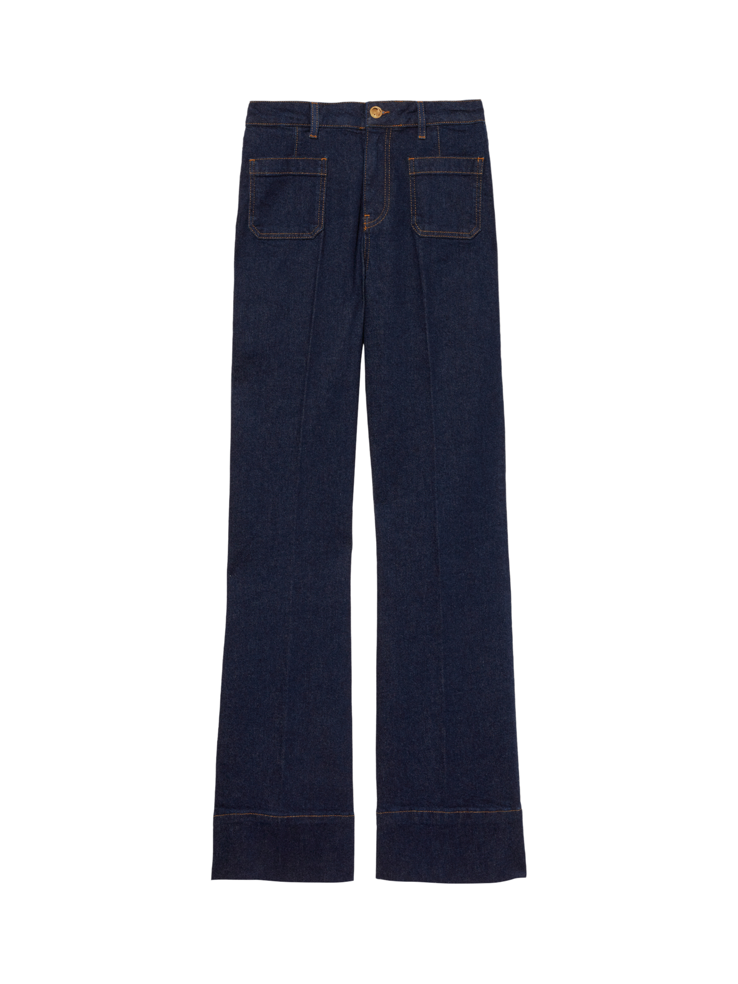 Product image 1 of 1, which shows SISLEY Relaxed Fit Tailored Jeans, Dark Blue, 27R