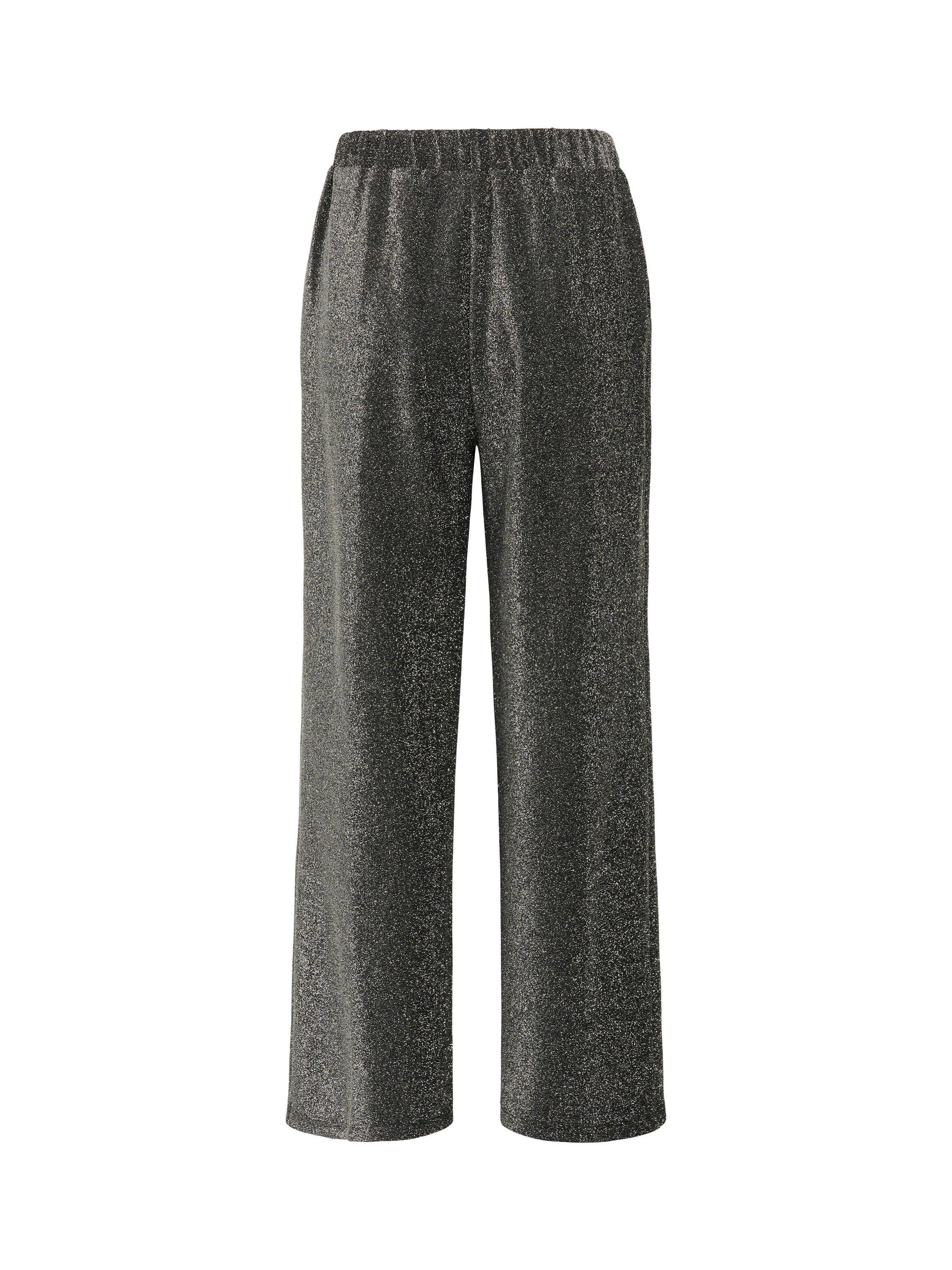 Product image 6 of 6, which shows KAFFE KArita Glitter Trousers, Metallic Silver, XS