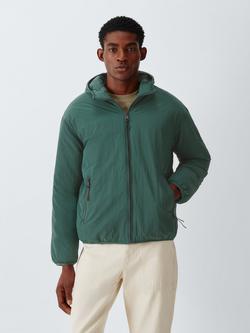 John Lewis Ripstop Hooded Jacket, Dark Green, Dark Green