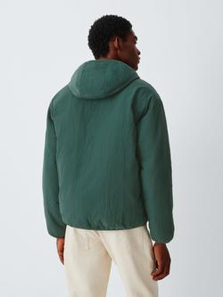 John Lewis Ripstop Hooded Jacket, Dark Green - view 2, Dark Green