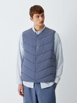 Kin V-Neck Padded Gilet, Blue, Blue