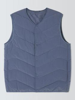 Kin V-Neck Padded Gilet, Blue, Blue