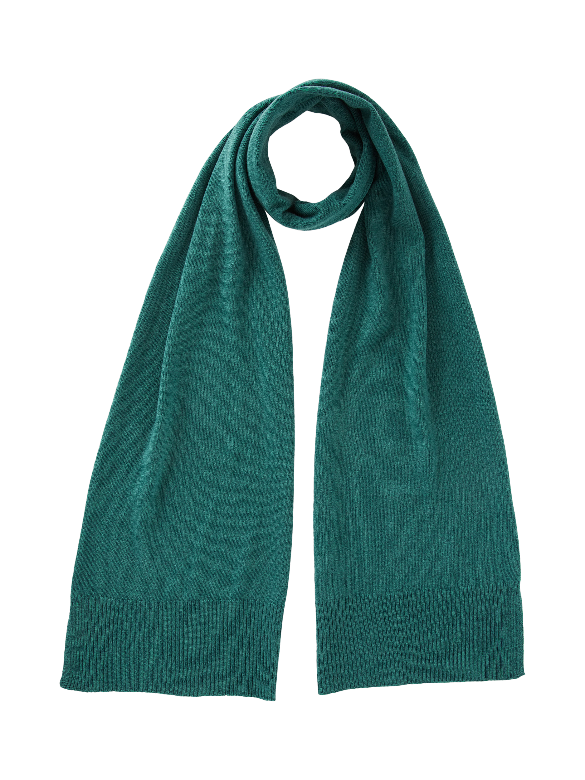 Product image 1 of 2, which shows Benetton Plain Wool Scarf, Green, One Size