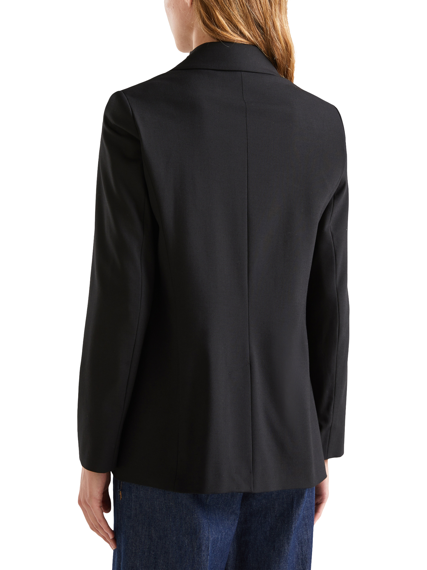Product image 2 of 3, which shows Benetton Relaxed Fit Single Breasted Blazer, Black, 6