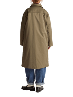 Benetton Longline Cotton Blend Jacket - view 2, Green