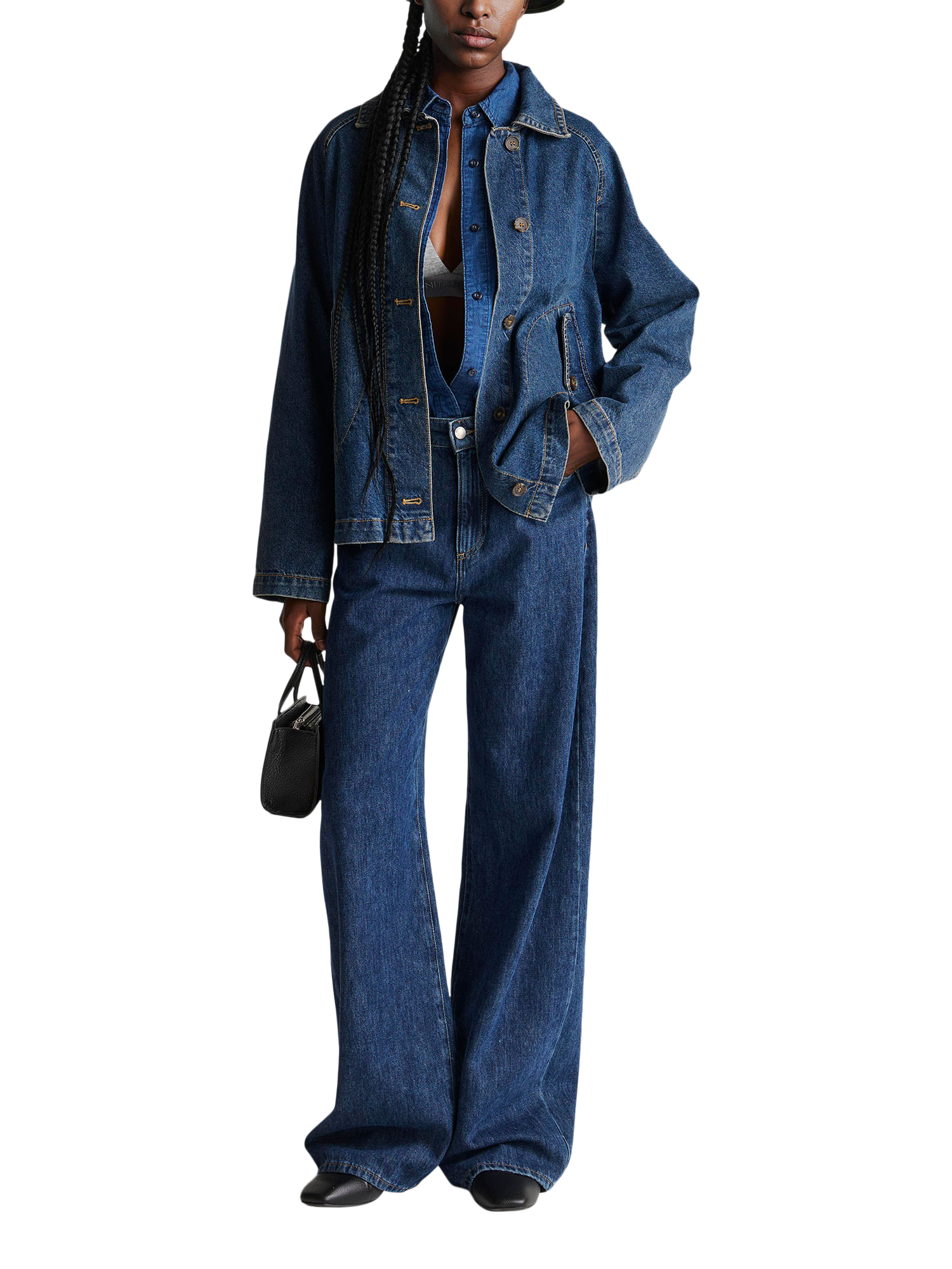 Product image 3 of 3, which shows Benetton Regular Fit Cotton Shirt, Blue, XS