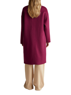 Benetton Wool Blend Dropped Shoulder Coat - view 2, Violet