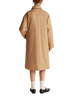 Benetton Longline Cotton Blend Jacket - view 2, Beige