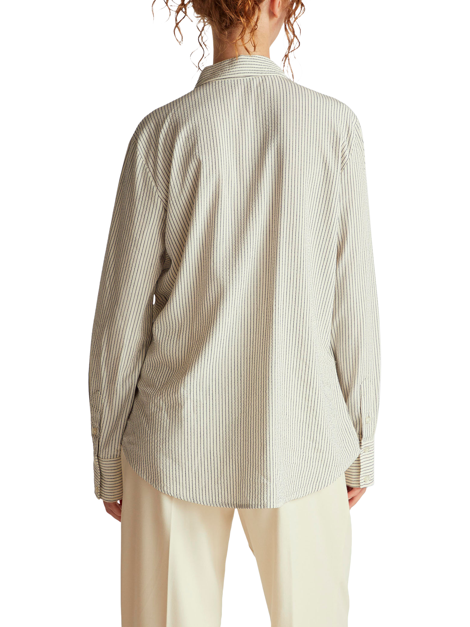 Product image 2 of 5, which shows Benetton Regular Fit Stripe Shirt, Blue/Multi, XS