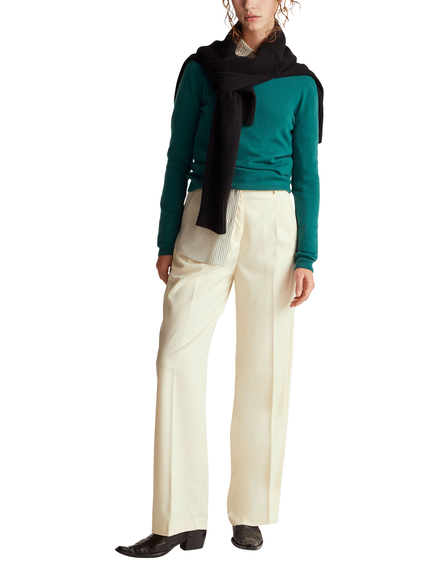 Product image 3 of 5, which shows Benetton Regular Fit Stripe Shirt, Blue/Multi, XS