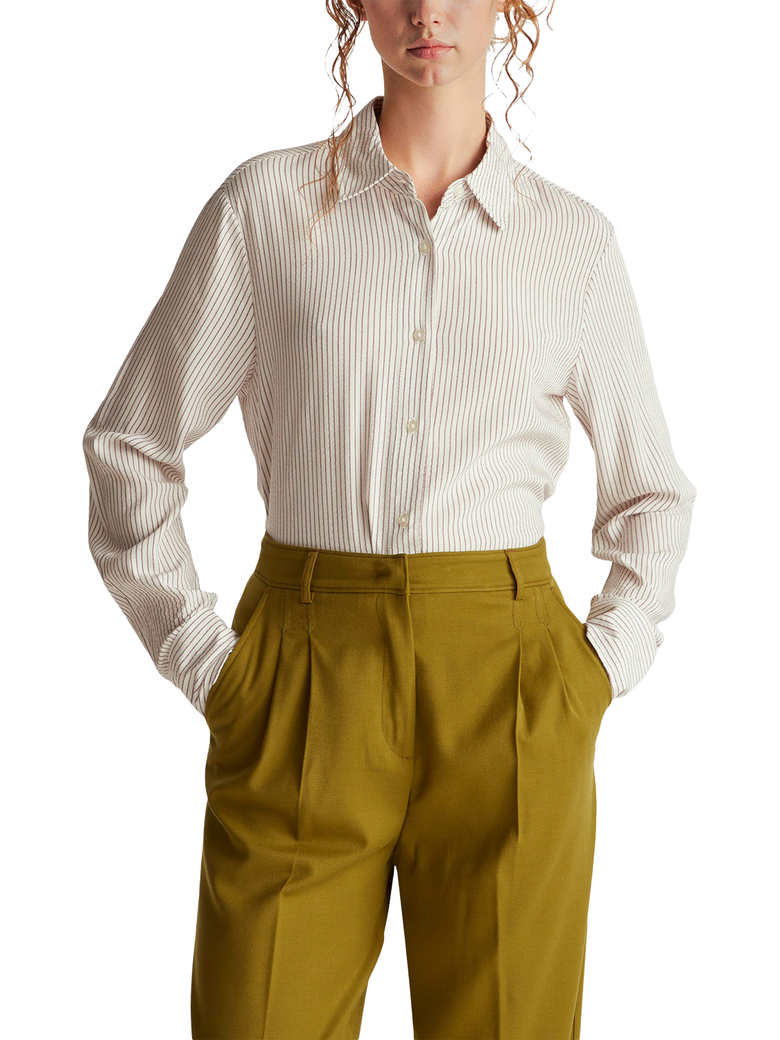 Product image 1 of 5, which shows Benetton Regular Fit Stripe Shirt, Grey/Multi, XS