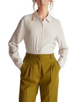 Benetton Regular Fit Stripe Shirt, Grey/Multi