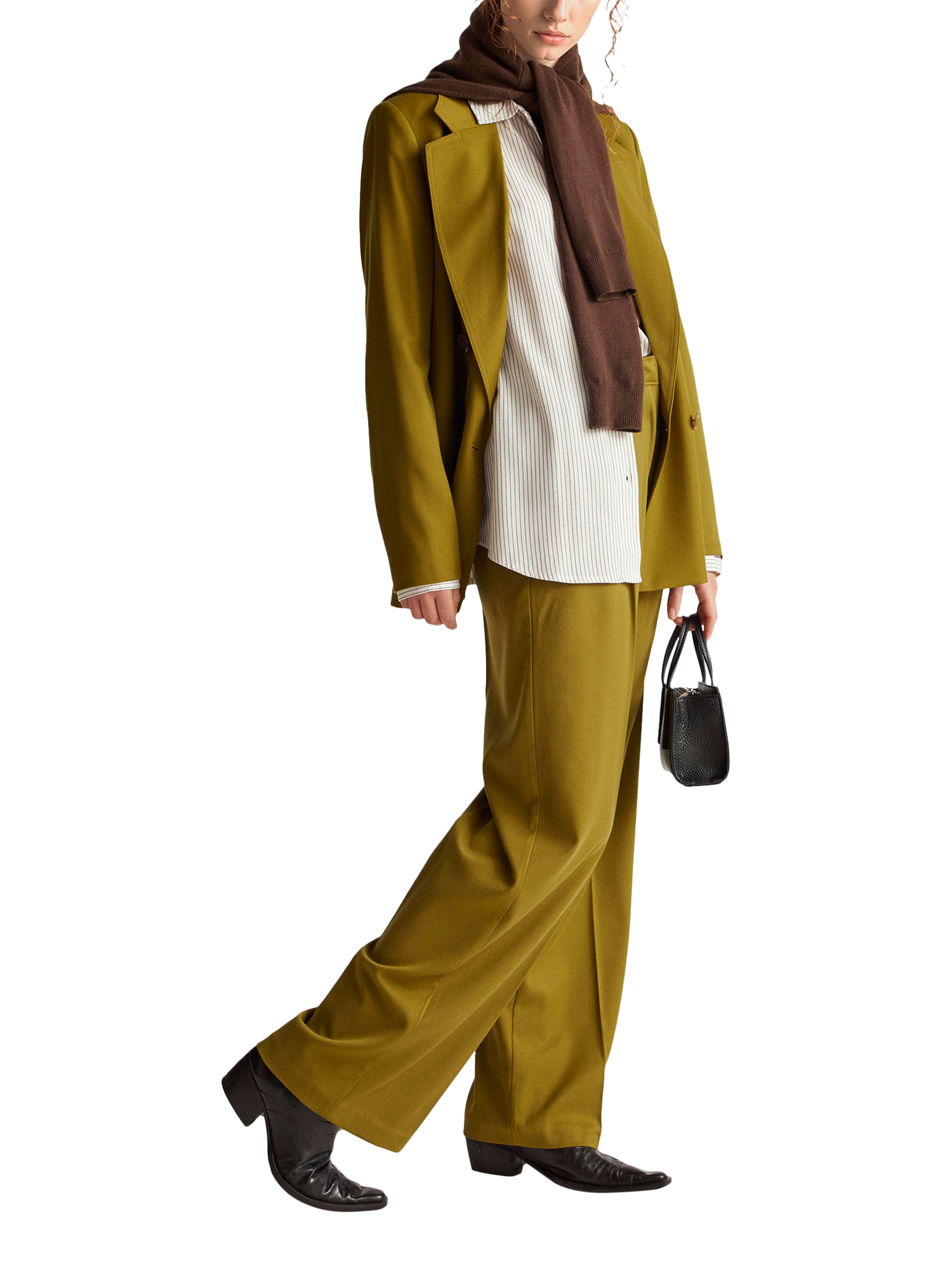 Product image 3 of 5, which shows Benetton Regular Fit Stripe Shirt, Grey/Multi, XS