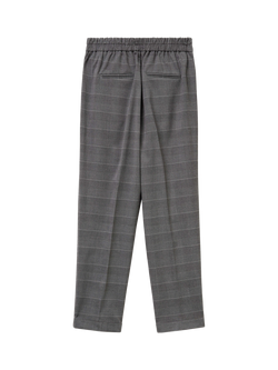 Benetton Striped Flannel Ankle Grazer Tailored Trousers - view 2, Grey/Multi