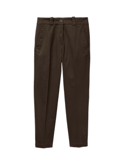 Benetton Slim Fit Chino Cotton Trousers, Brown