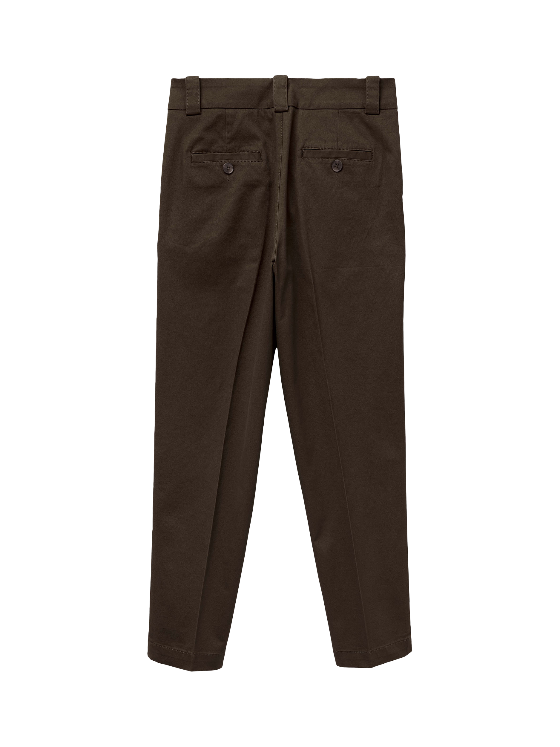 Product image 2 of 2, which shows Benetton Slim Fit Chino Cotton Trousers, Brown, 6