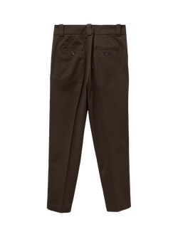 Benetton Slim Fit Chino Cotton Trousers - view 2, Brown