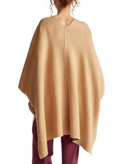 Benetton Knitted Cloak Reversible Knitted Cape - view 2, Beige