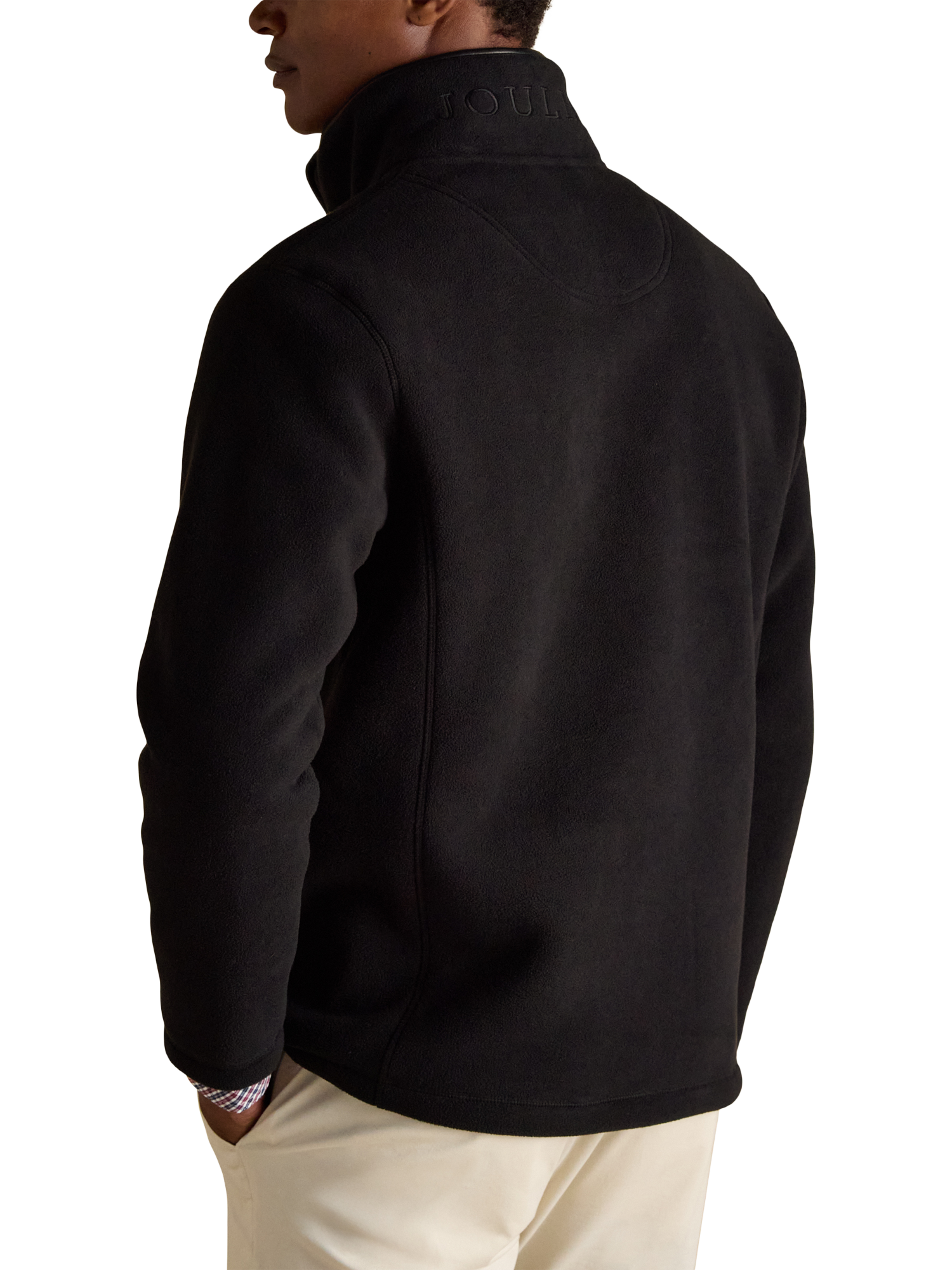 Product image 2 of 9, which shows Joules Heritage Quarter Zip Fleece, Black, L