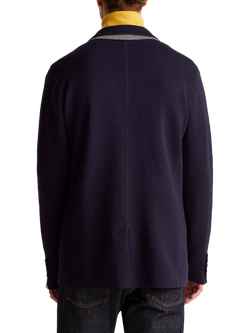 Benetton Wool Blend Collar Cardigan - view 2, Blue