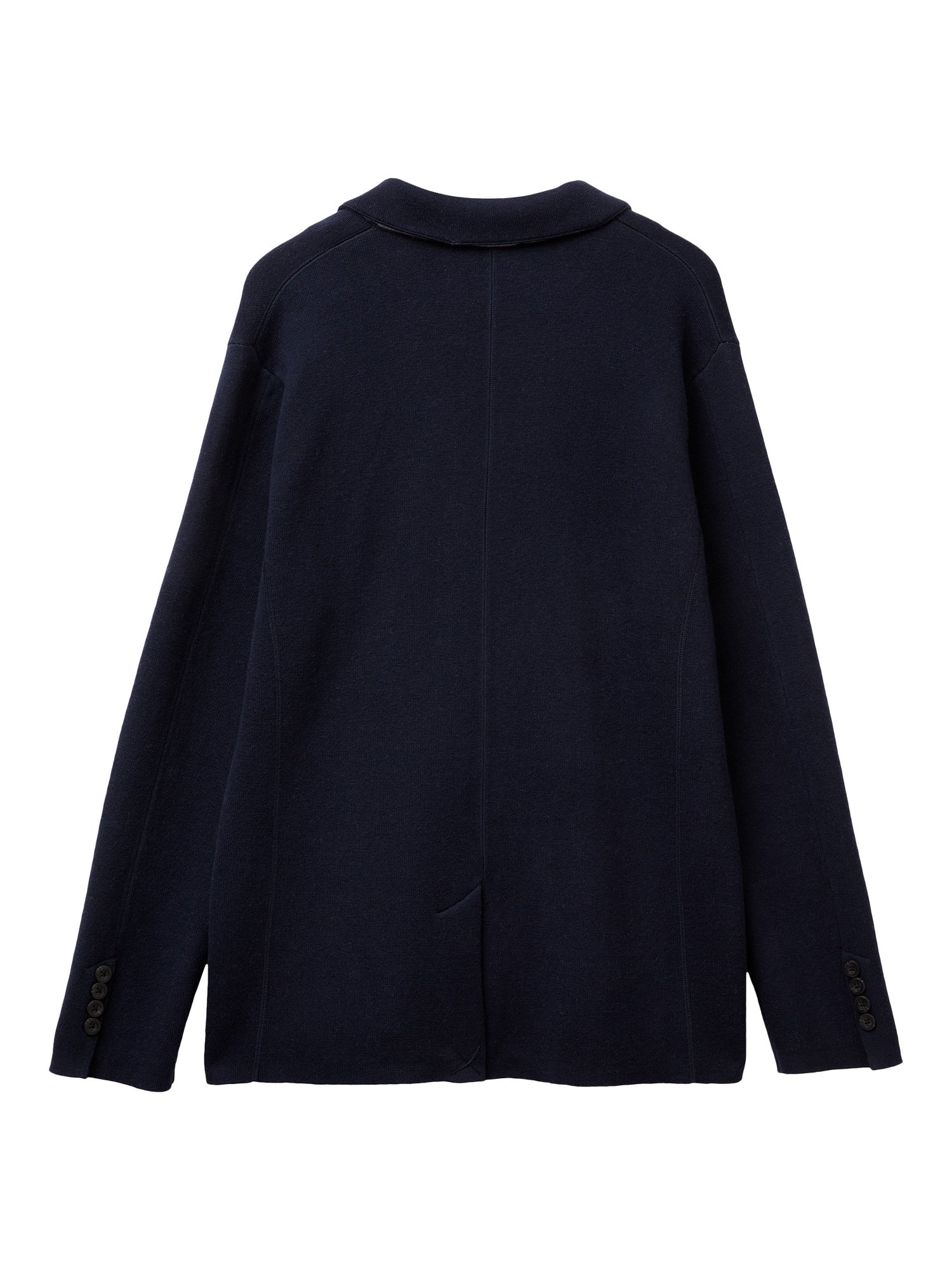 Product image 5 of 6, which shows Benetton Wool Blend Collar Cardigan, Blue, L