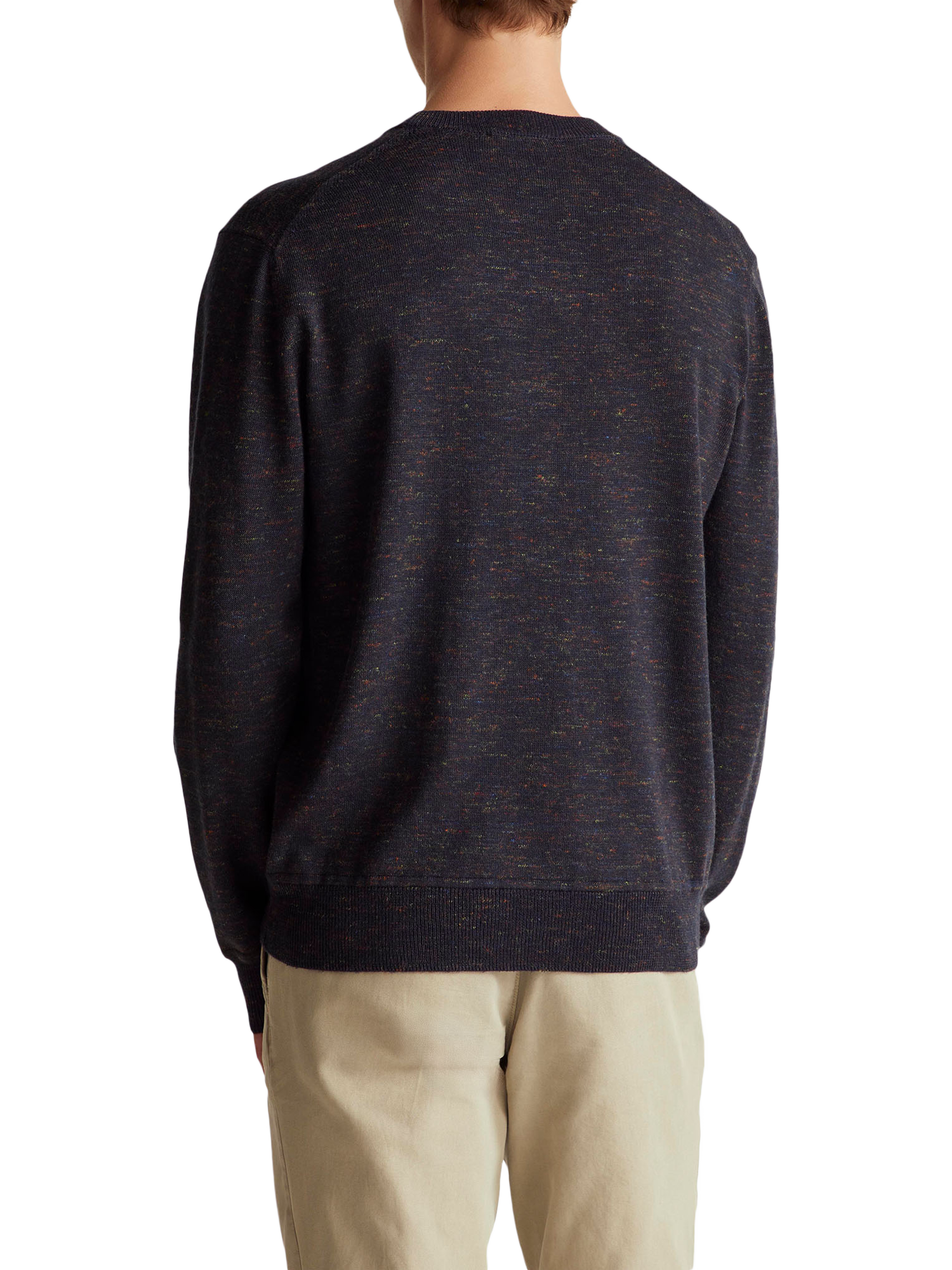Product image 2 of 6, which shows Benetton Wool Blend Crew Neck Jumper, Blue, XXL