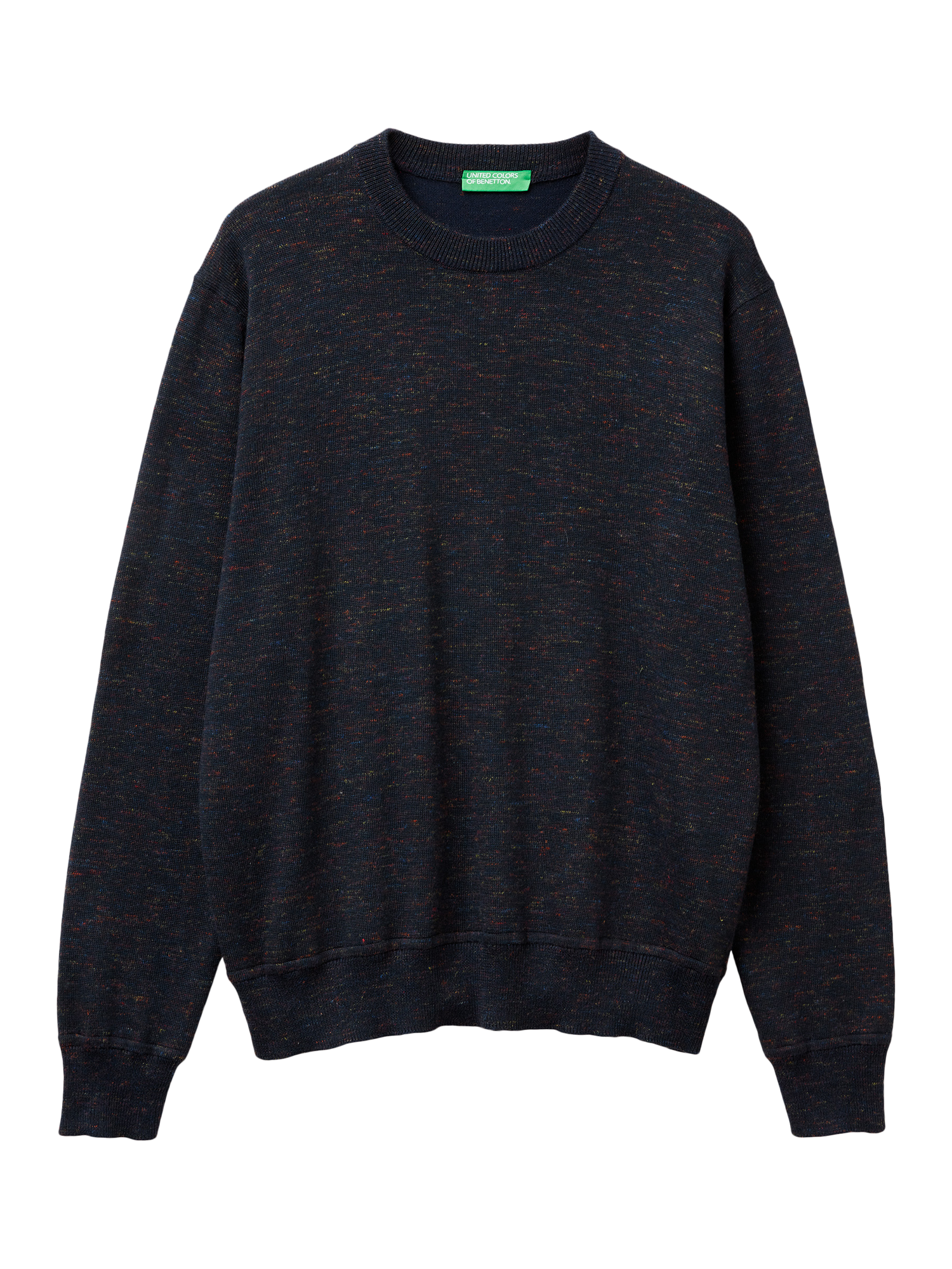 Product image 4 of 6, which shows Benetton Wool Blend Crew Neck Jumper, Blue, XXL