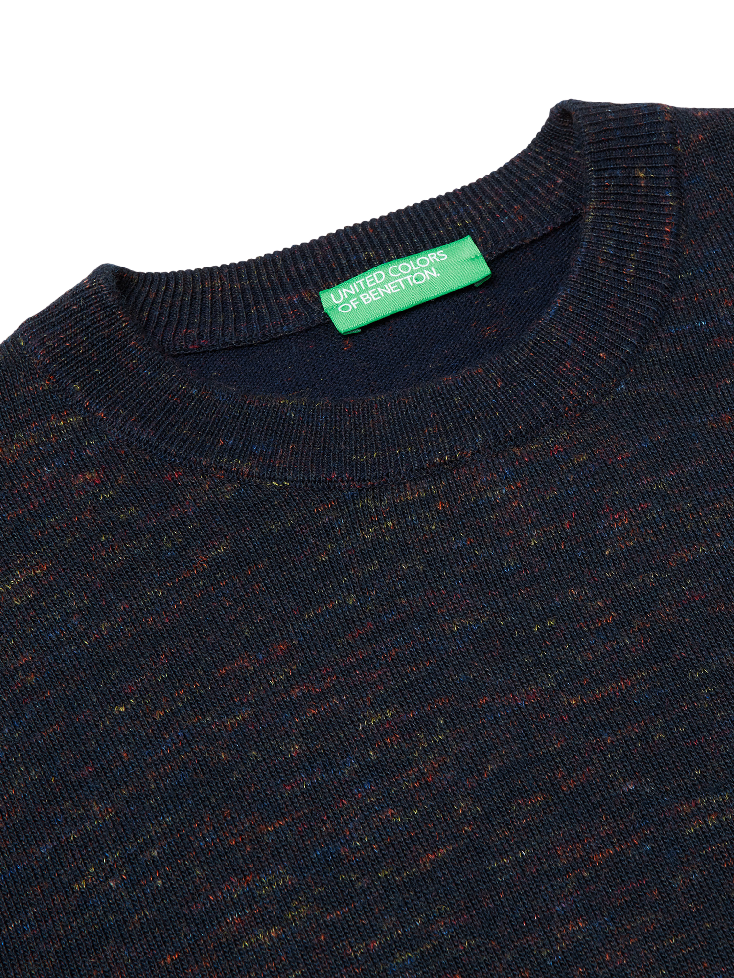 Product image 6 of 6, which shows Benetton Wool Blend Crew Neck Jumper, Blue, XXL