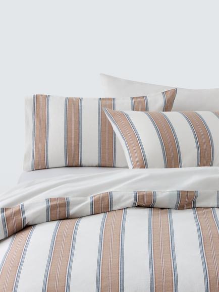 John Lewis Morston Washed Cotton Weave Duvet Cover Set, Multi, Multi