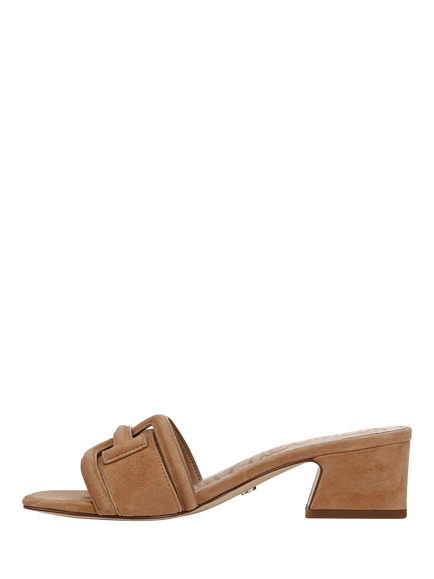 Sam Edelman Waylon Suede Heeled Sandals, Cyprus Tan - view 2, Cyprus Tan