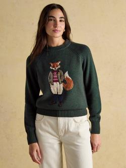 Joules Jonty Crew Neck Jumper, Green, Green