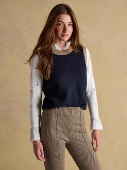 Joules Holly Colour Block Tank Top, Navy, Navy