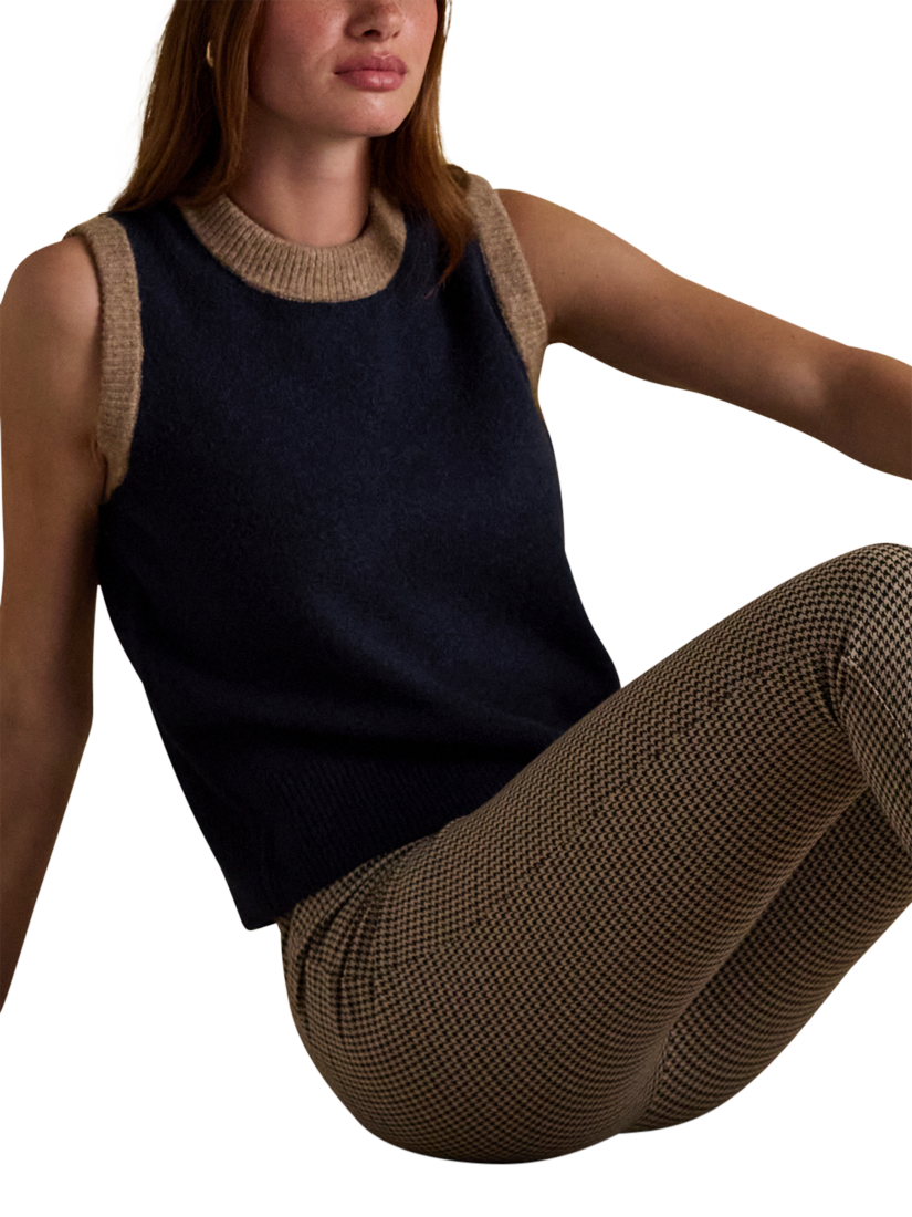 Product image 4 of 6, which shows Joules Holly Colour Block Tank Top, Navy, L