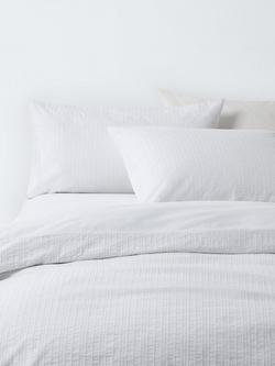 John Lewis Salcombe Duvet Cover Set, White