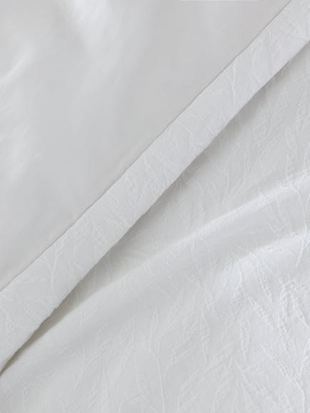 John Lewis Sheringham Pure Cotton Floral Jacquard Duvet Cover Set, White - view 2, White
